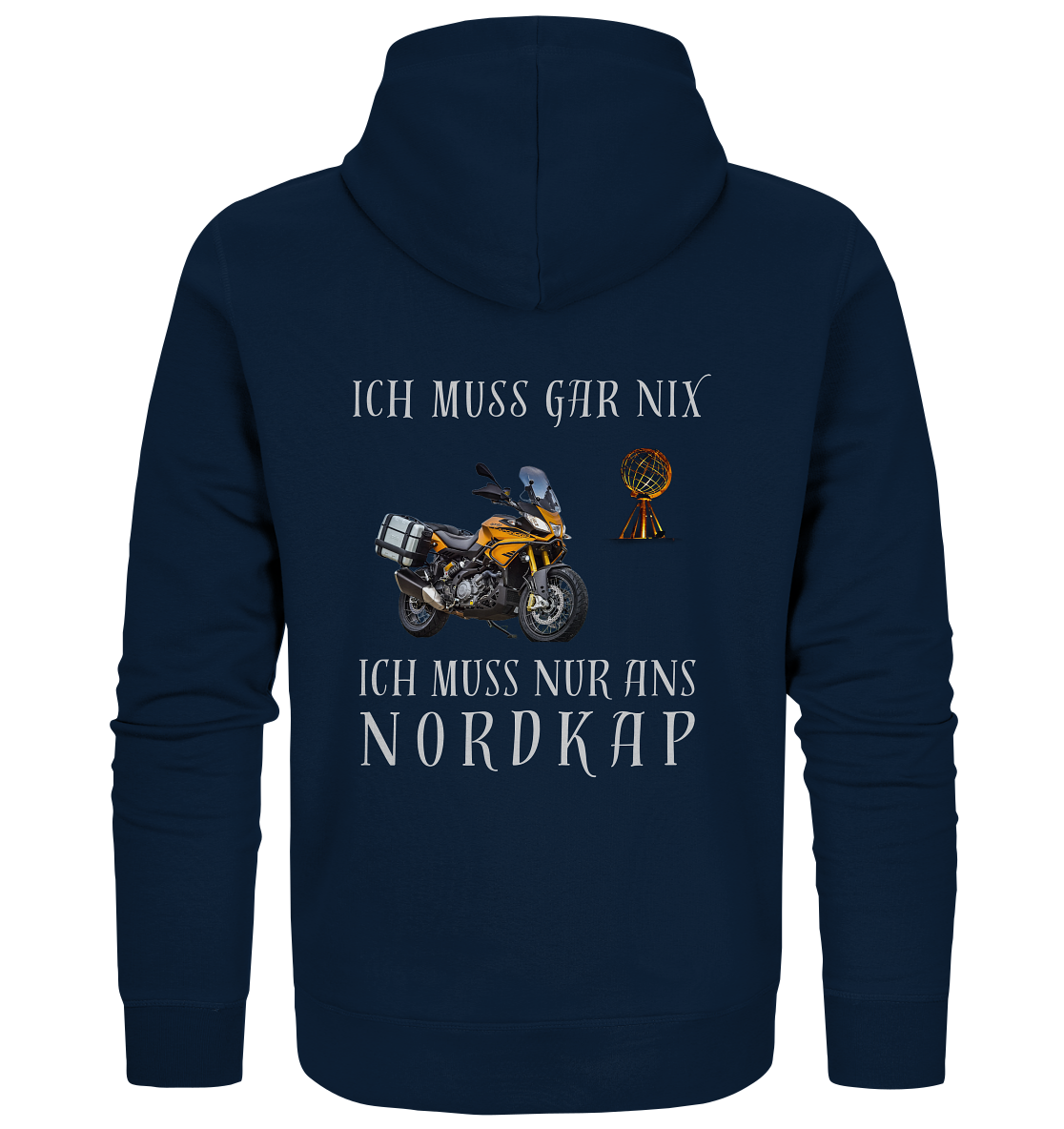 "Ich muss gar nix ..." _ Dirks Nordkap-Hoodie-Jacke in hellem Design