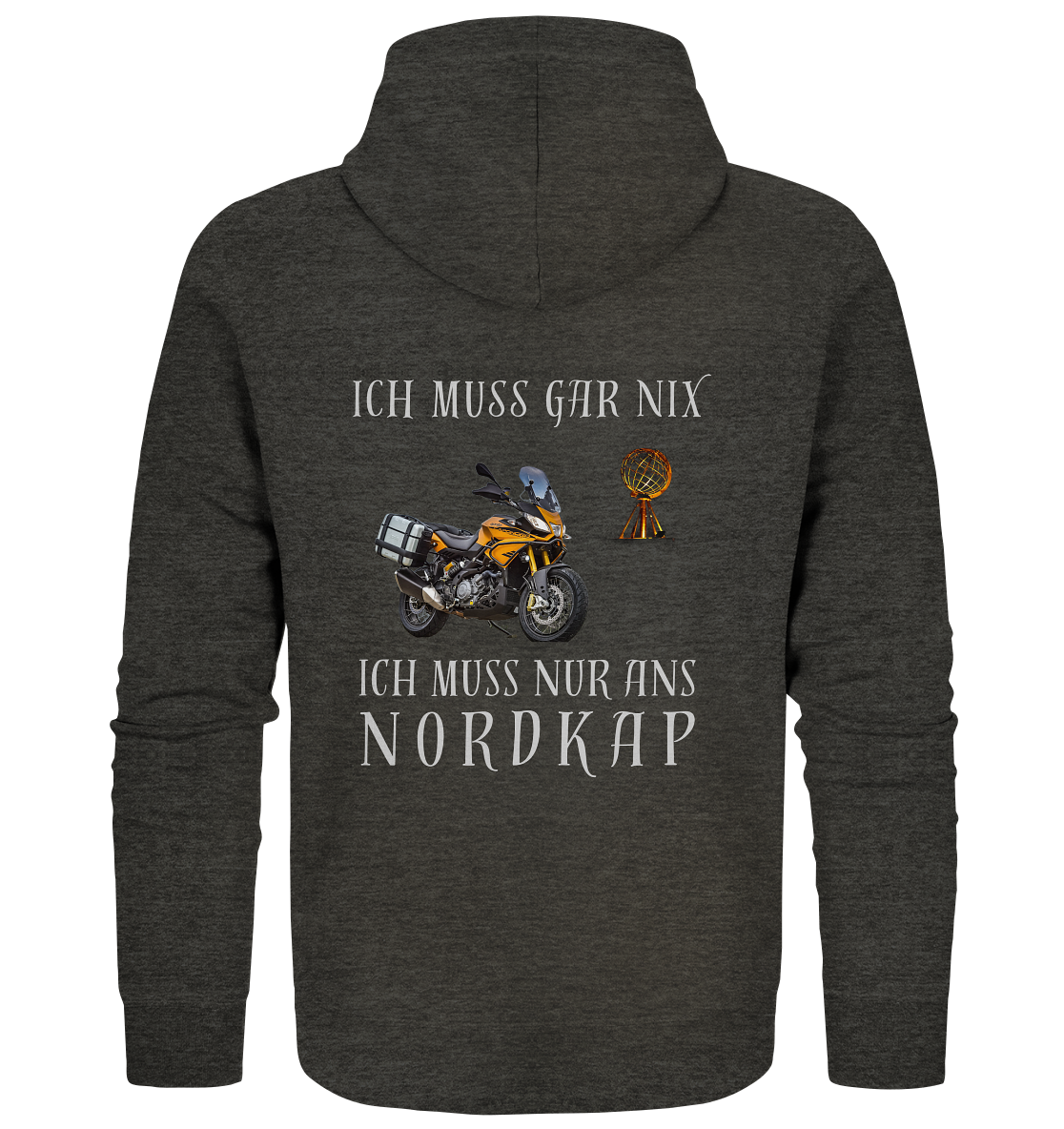 "Ich muss gar nix ..." _ Dirks Nordkap-Hoodie-Jacke in hellem Design