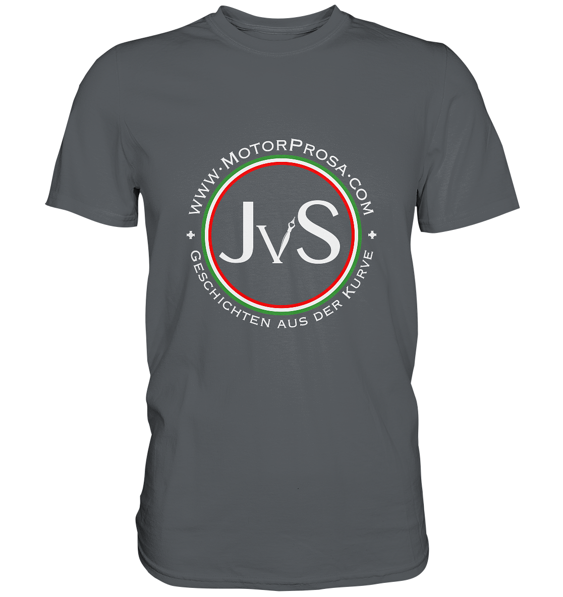 "MotorProsa" | Shirt mit großem Brust-Logo in hellem Design