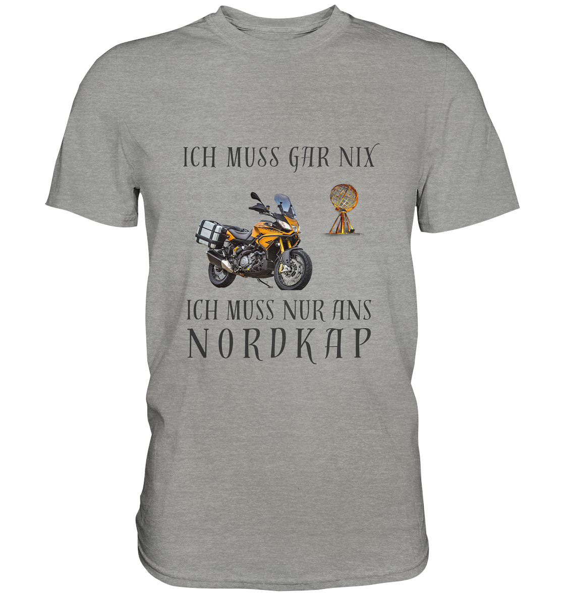 "Ich muss gar nix ..." _ Dirks Nordkap-Shirt mit dunklem Design