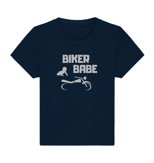 T-Shirt, Kinder, Kids, Motorrad, motorcycle, motorbike, Baby-Shirt, bedruckt, print "Biker Babe", Junge, boy, blau, blue