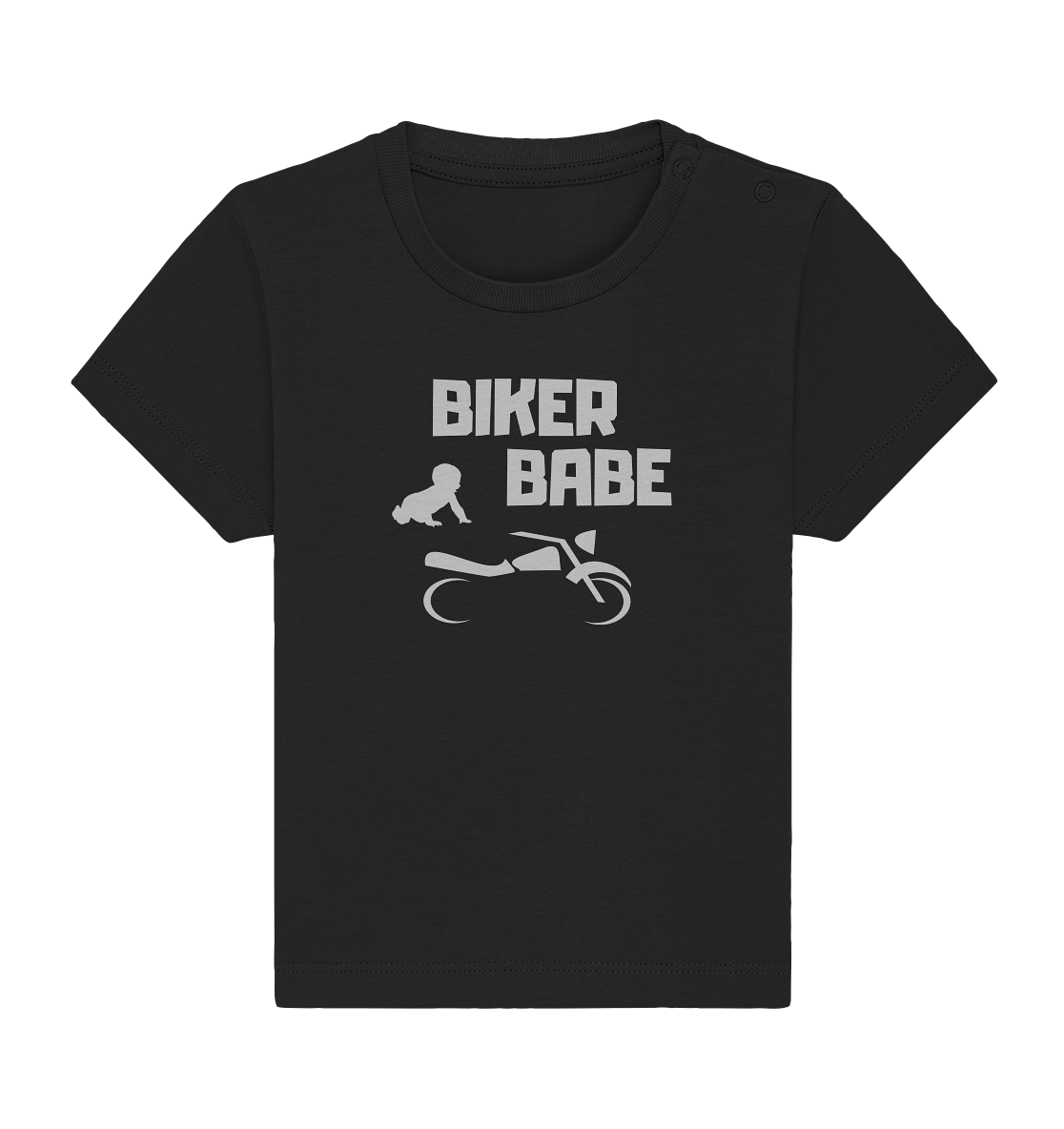 T-Shirt, Kinder, Kids, Motorrad, motorcycle, motorbike, Baby-Shirt, bedruckt, print "Biker Babe", Junge, boy, schwarz, black