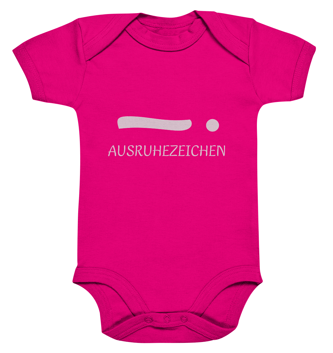 Baby-Strampler, Spruch, "Ausruhezeichen", pink