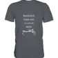 Herren-T-Shirt Rundhals mit beidseitigem Aufdruck "Natürlich liebe ich sie mehr als mein Motorrad", hinten symbol "crossed fingers", grau